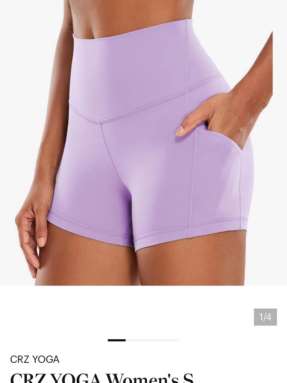 4 pairs! CRZ YOGA Women’s S Butterluxe Shorts - Picture 4 of 4